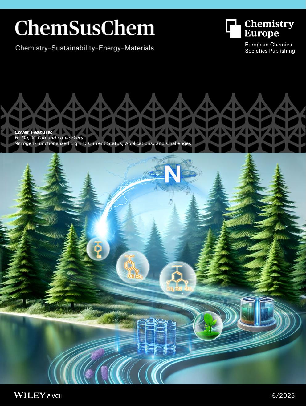 ChemSusChem cover feature on nitrogen-functionalized lignin
